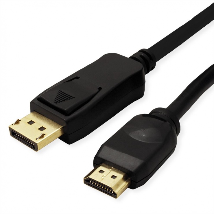 Imagine Cablu Displayport la HDMI UHD 4K T-T 3m Negru, Value 11.99.5787